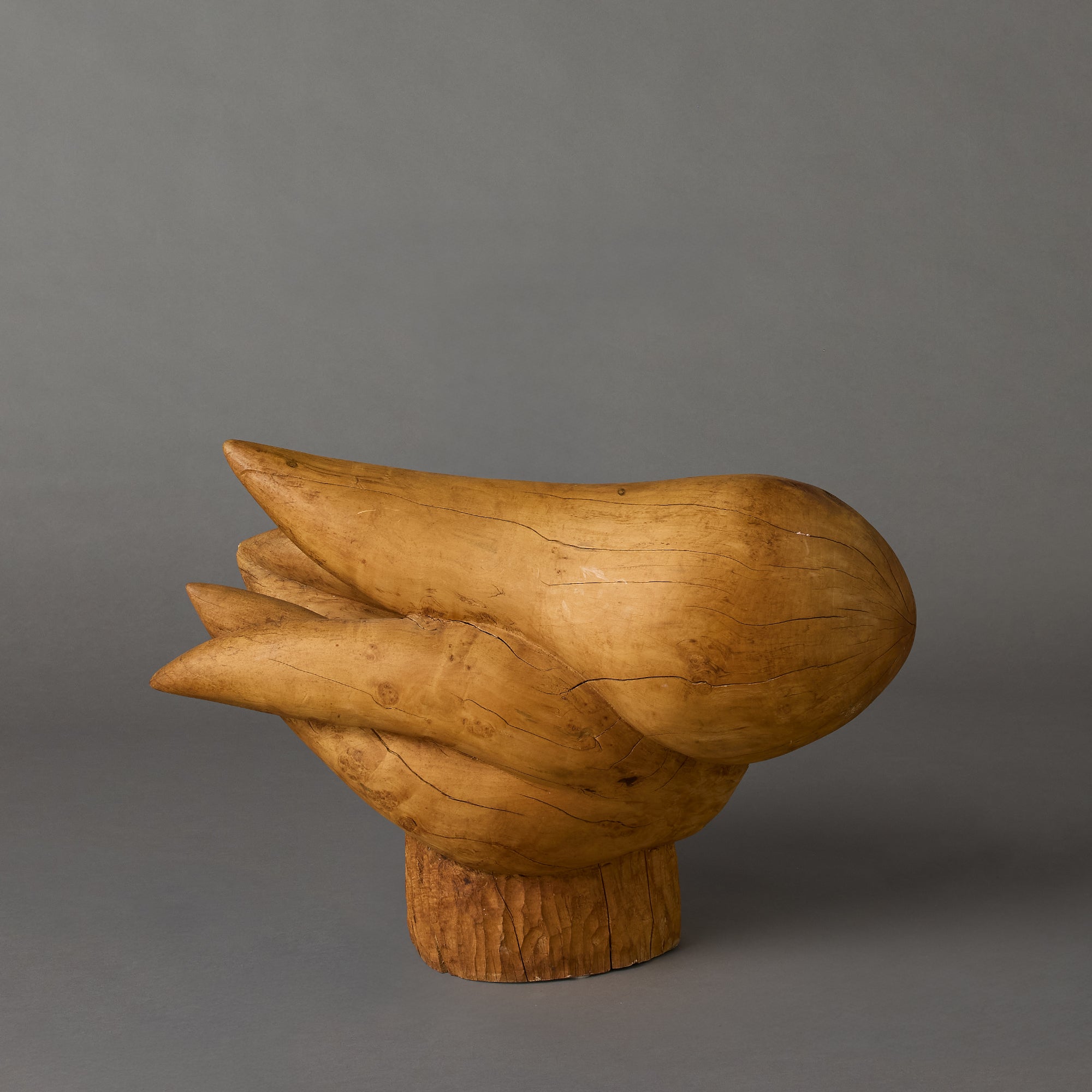 Abstract Teak Sculpture