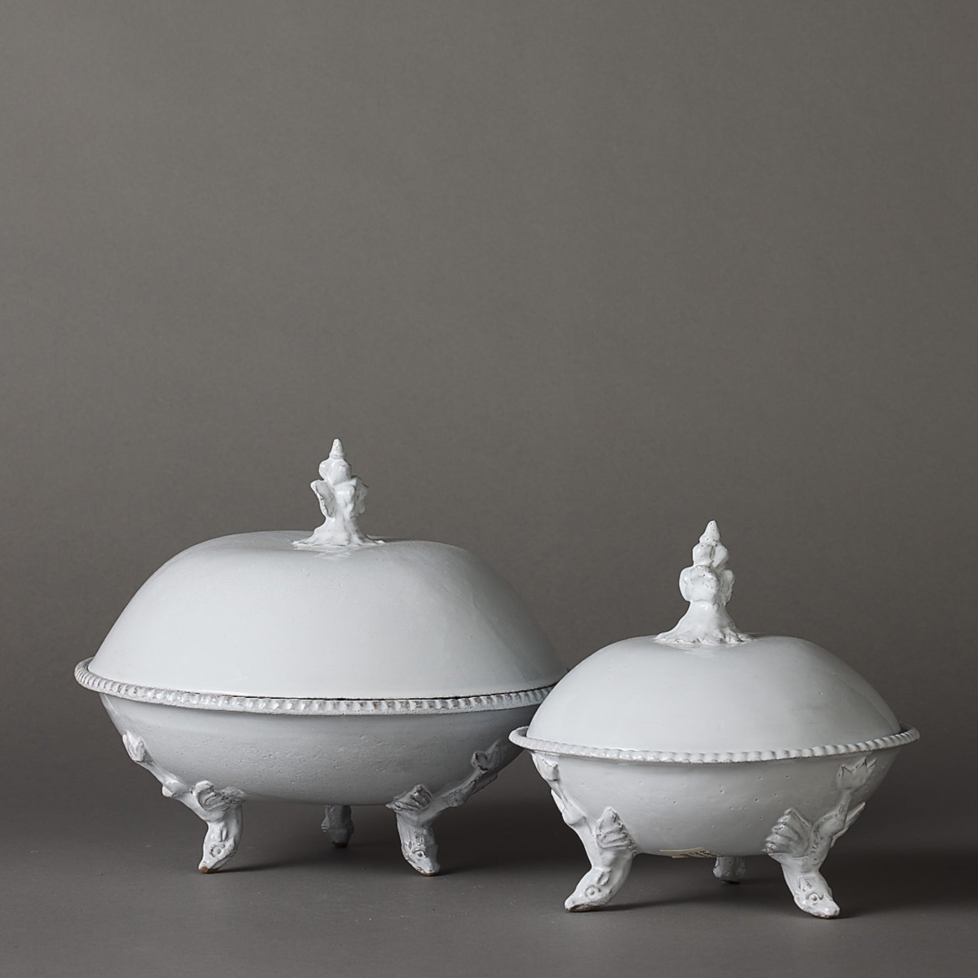 Astier de Villatte | Vegetable Dish with Lid | Dragon