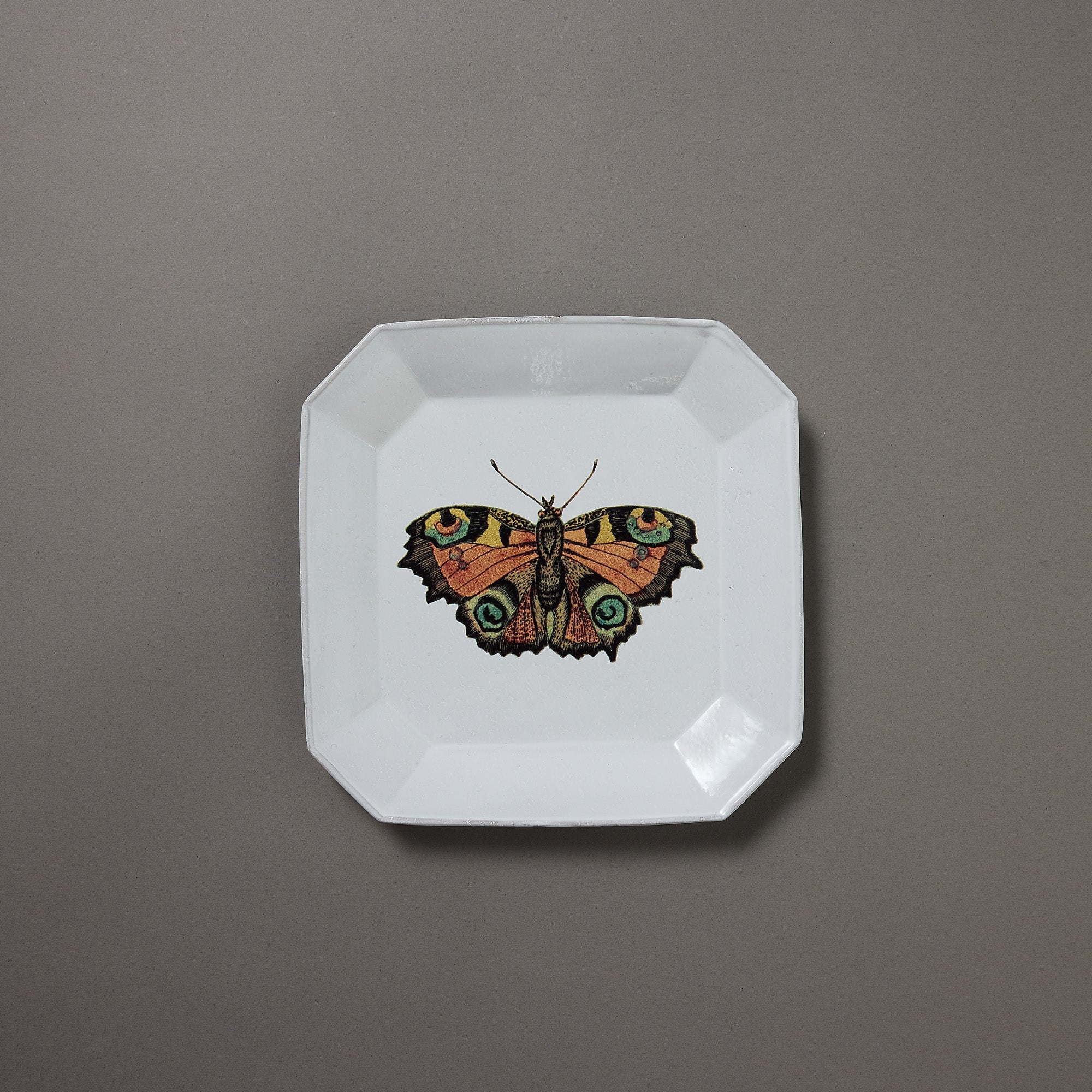 Astier de Villatte x John Derian | Square Plate | Red Butterfly