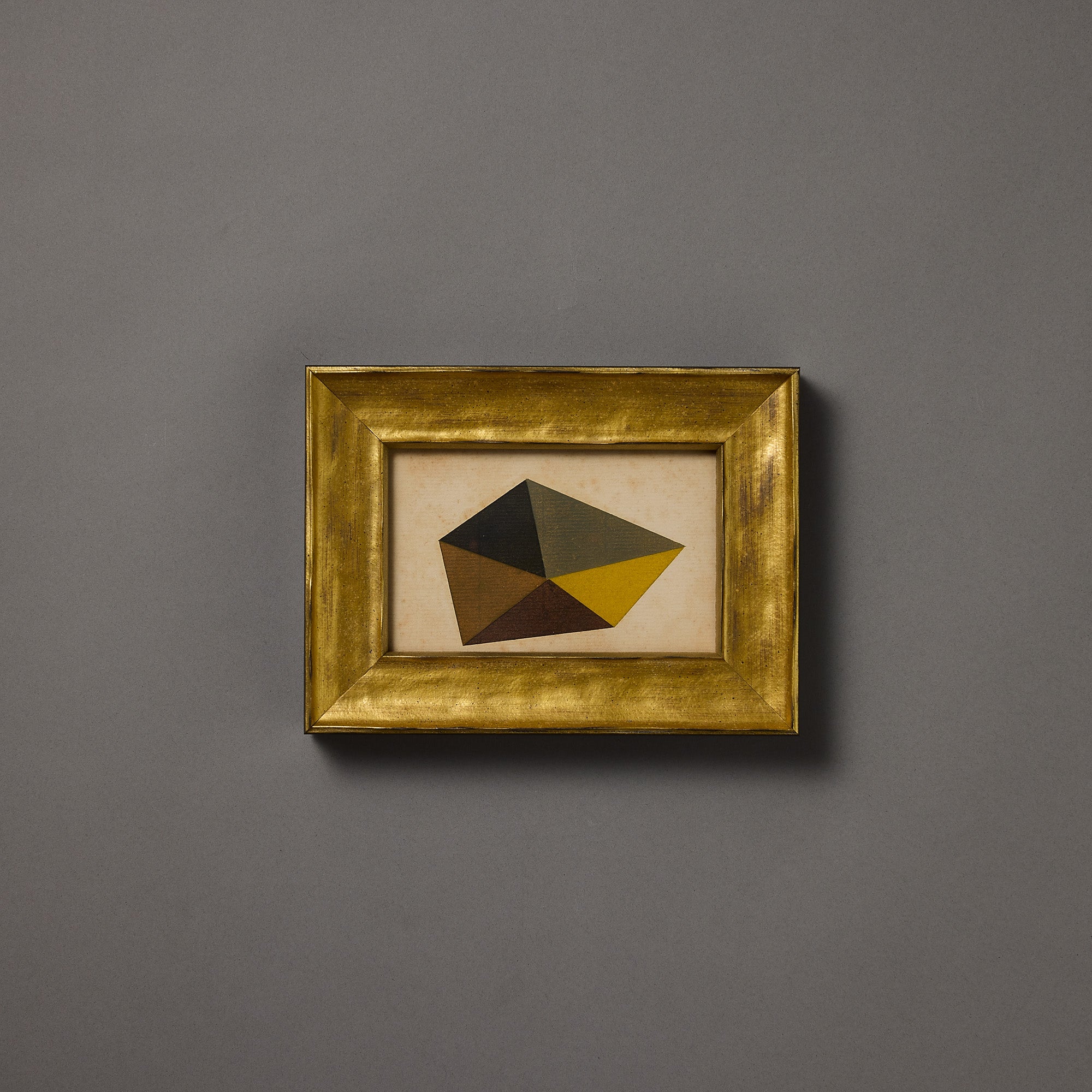 Geometric Form | Faceted Prism | Goldenrod | Framed