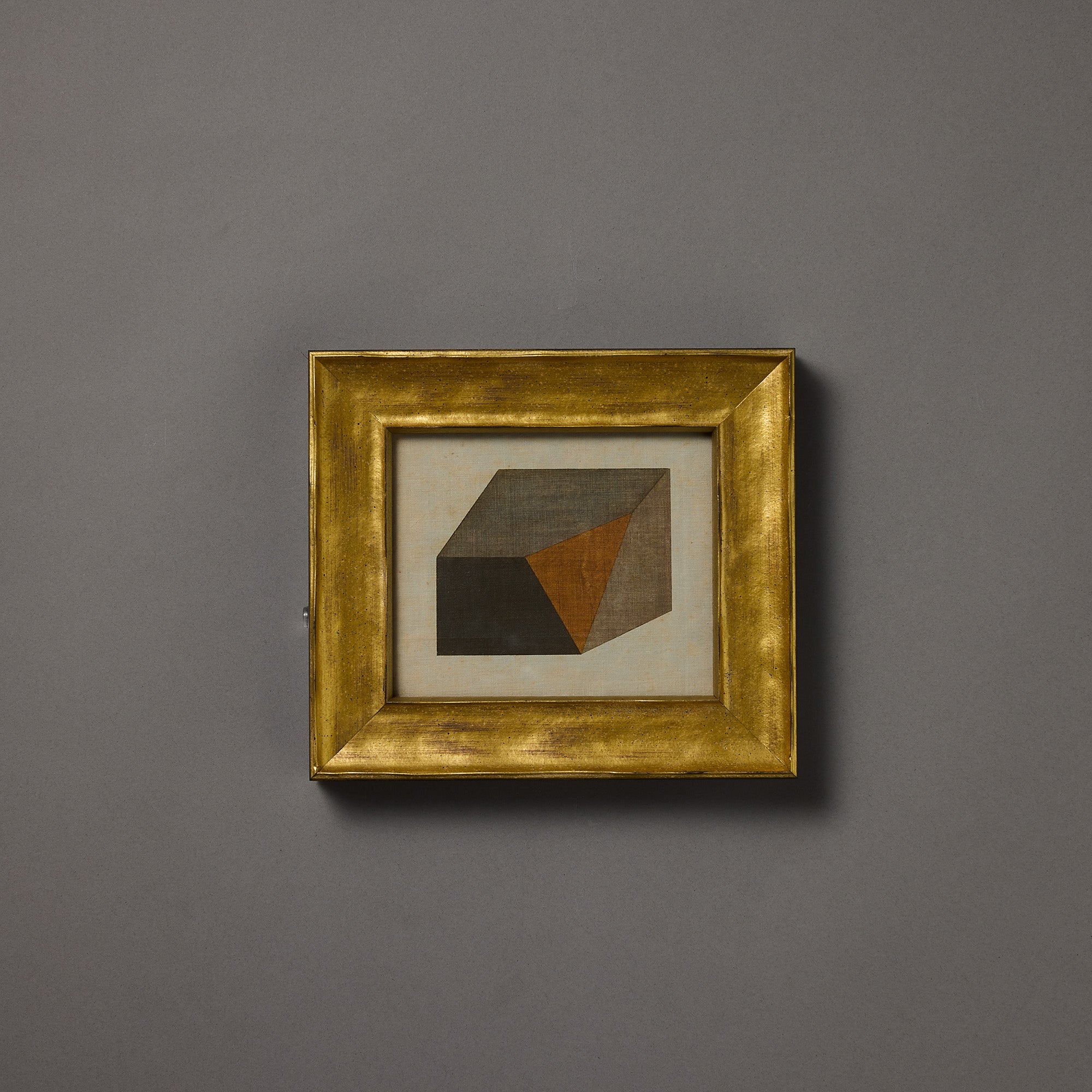 Geometric Form | Folded Volume | Ochre III | Framed