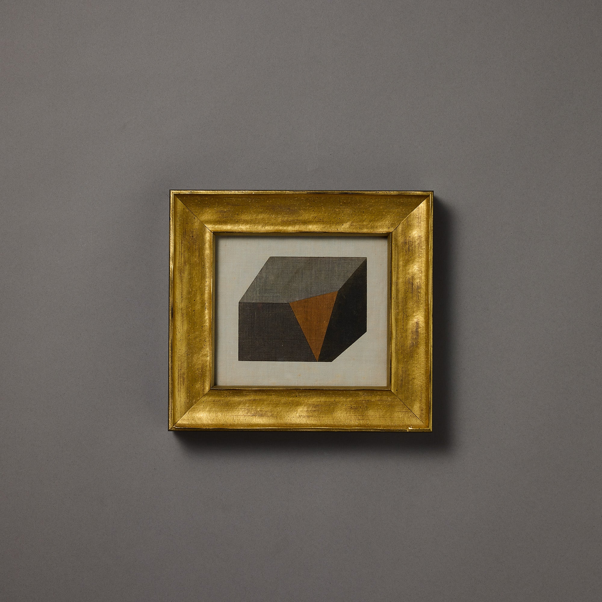 Geometric Form | Folded Volume | Ochre II | Framed