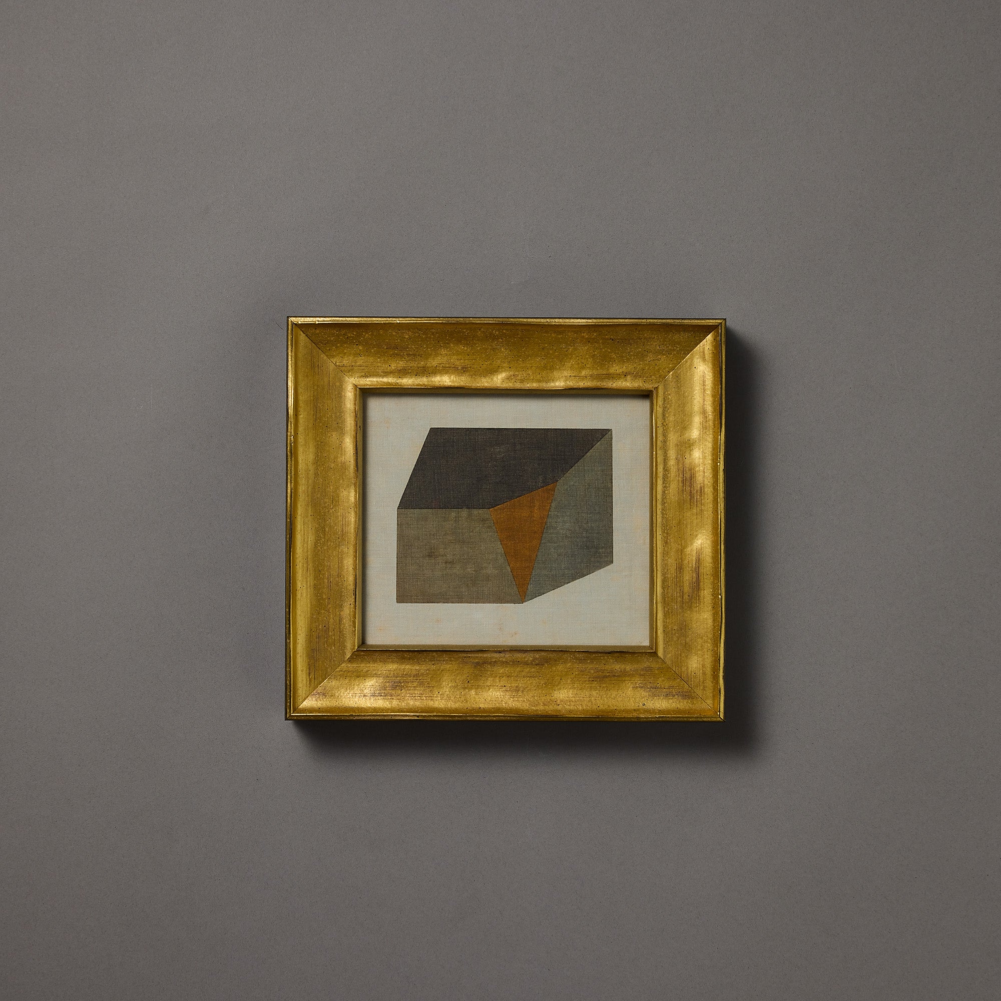 Geometric Form | Folded Volume | Ochre I | Framed