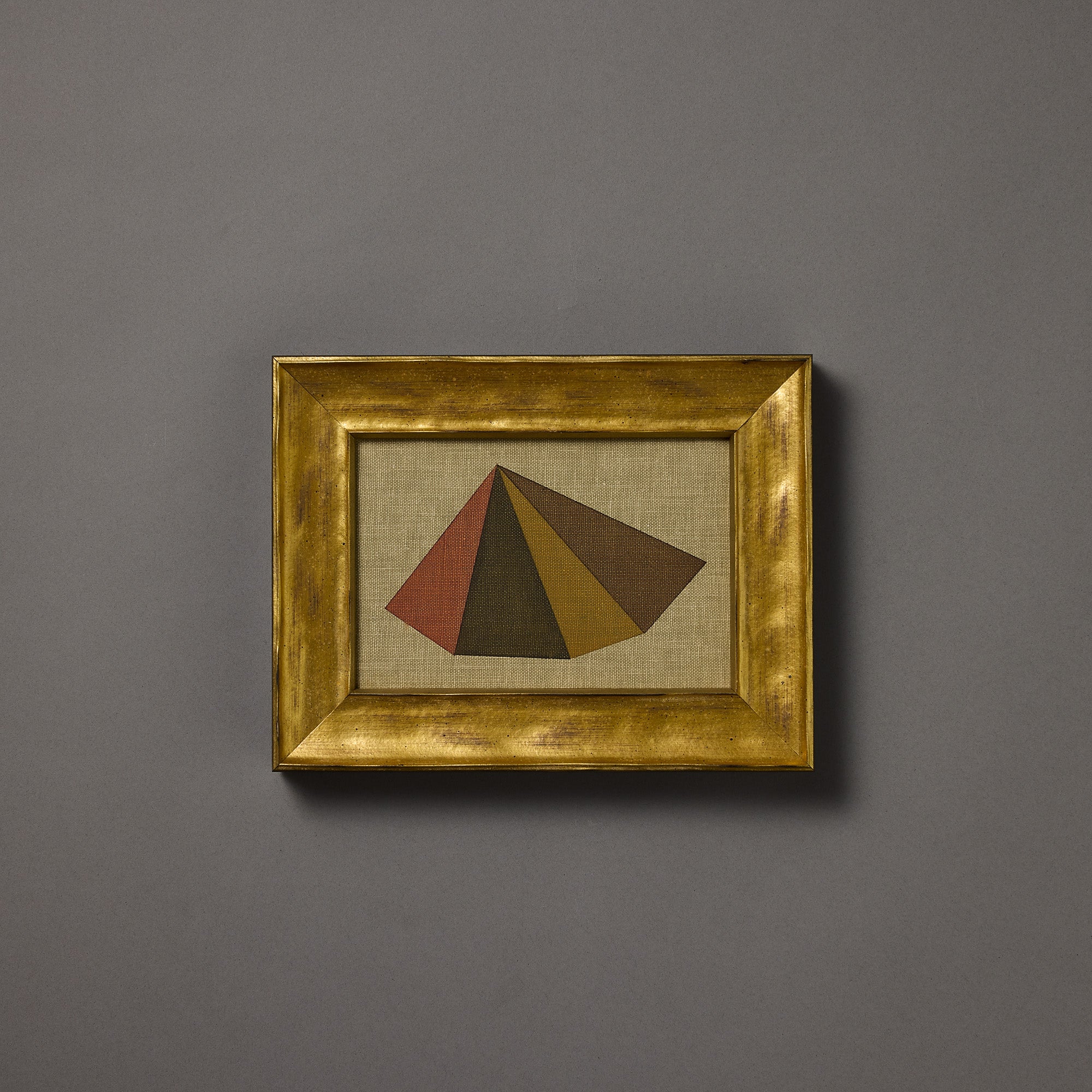 Geometric Form | Radiant Cone | Olive | Framed