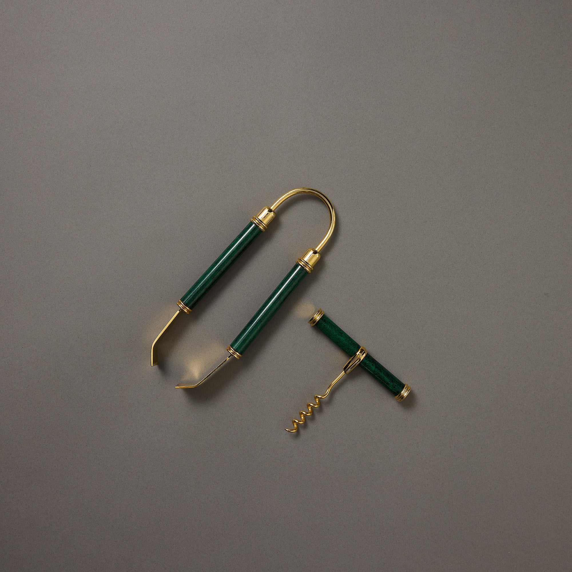 Green and Brass Bar Tool Set