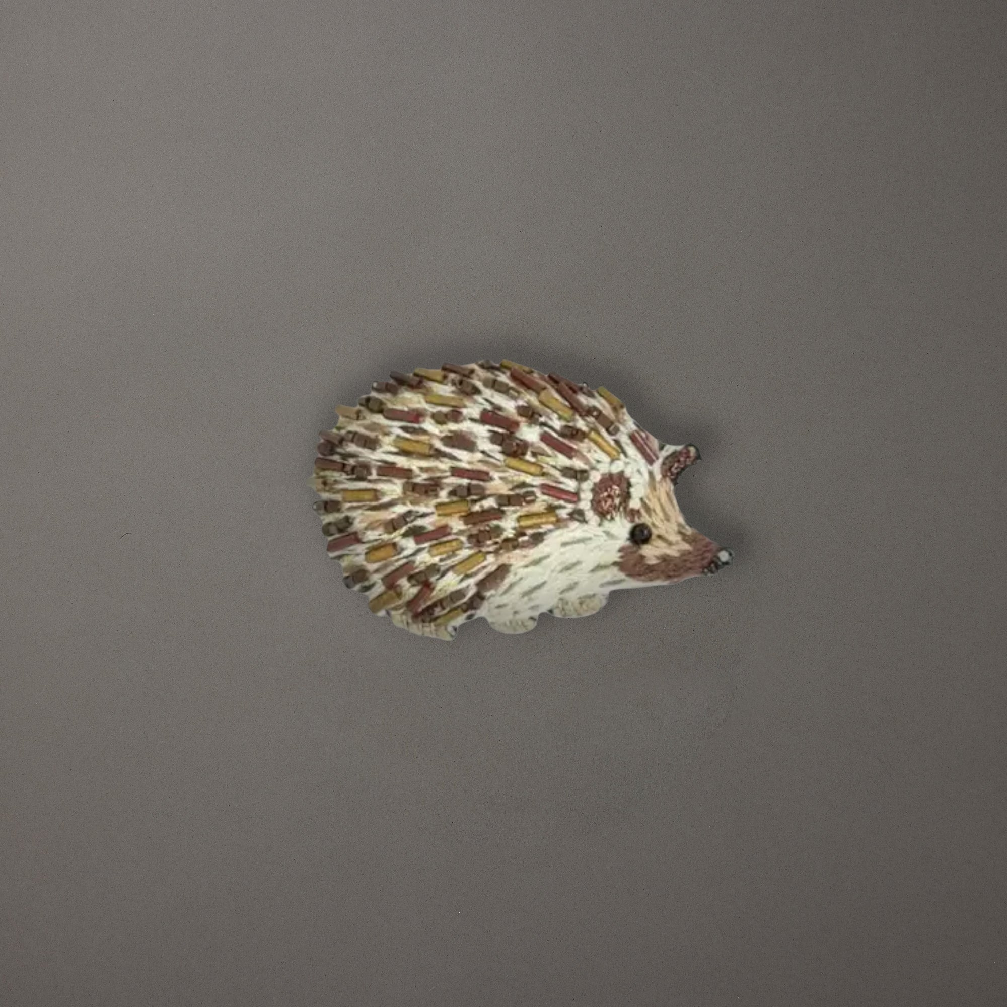 Long-Eared Hedgehog Brooch Pin