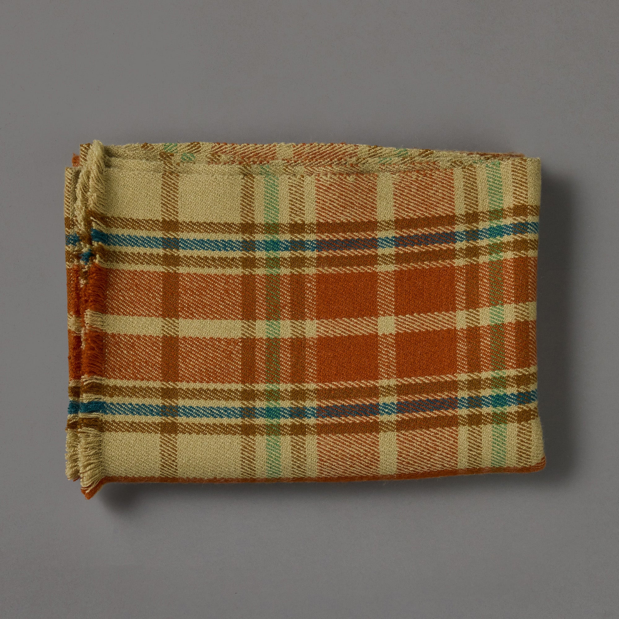 Horizon Plaid Camel Hair Throw