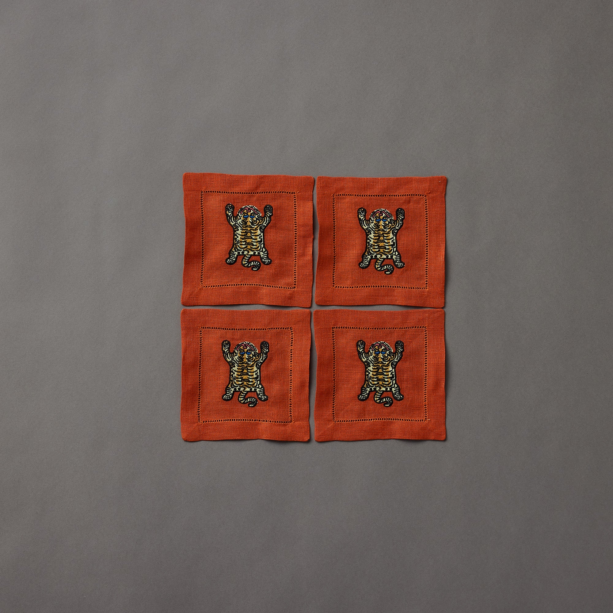 Tibetan Tiger Cocktail Napkins | Set of 4