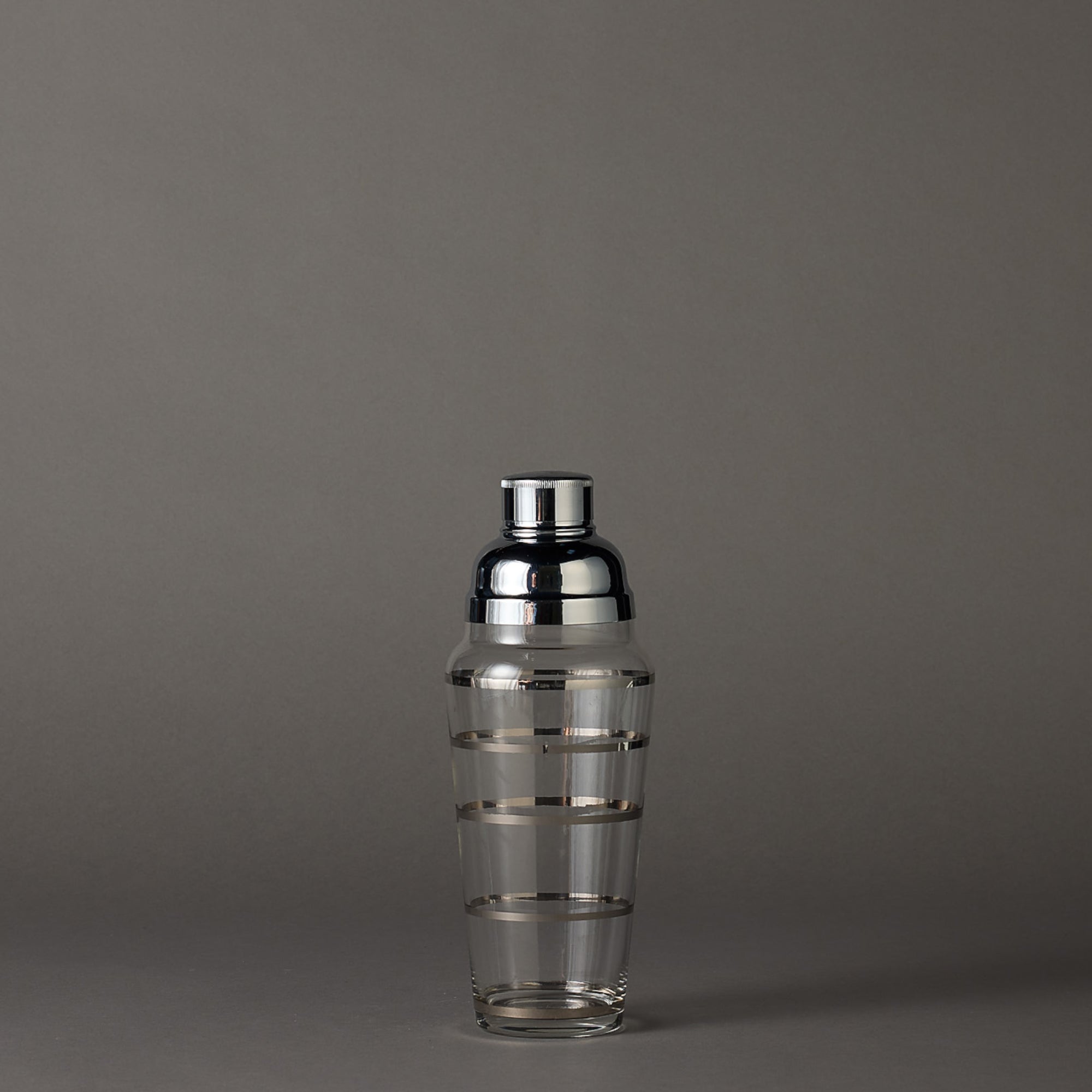 Vintage Silver Plated Glass Cocktail Shaker