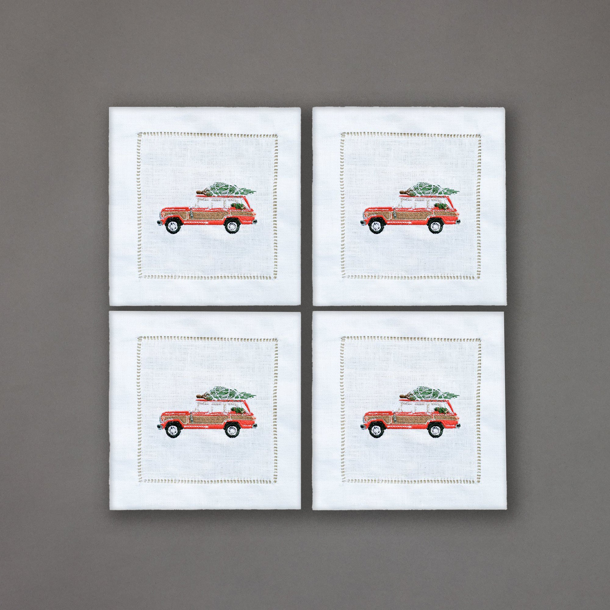 Woody Tree Cocktail Napkins | Set of 4