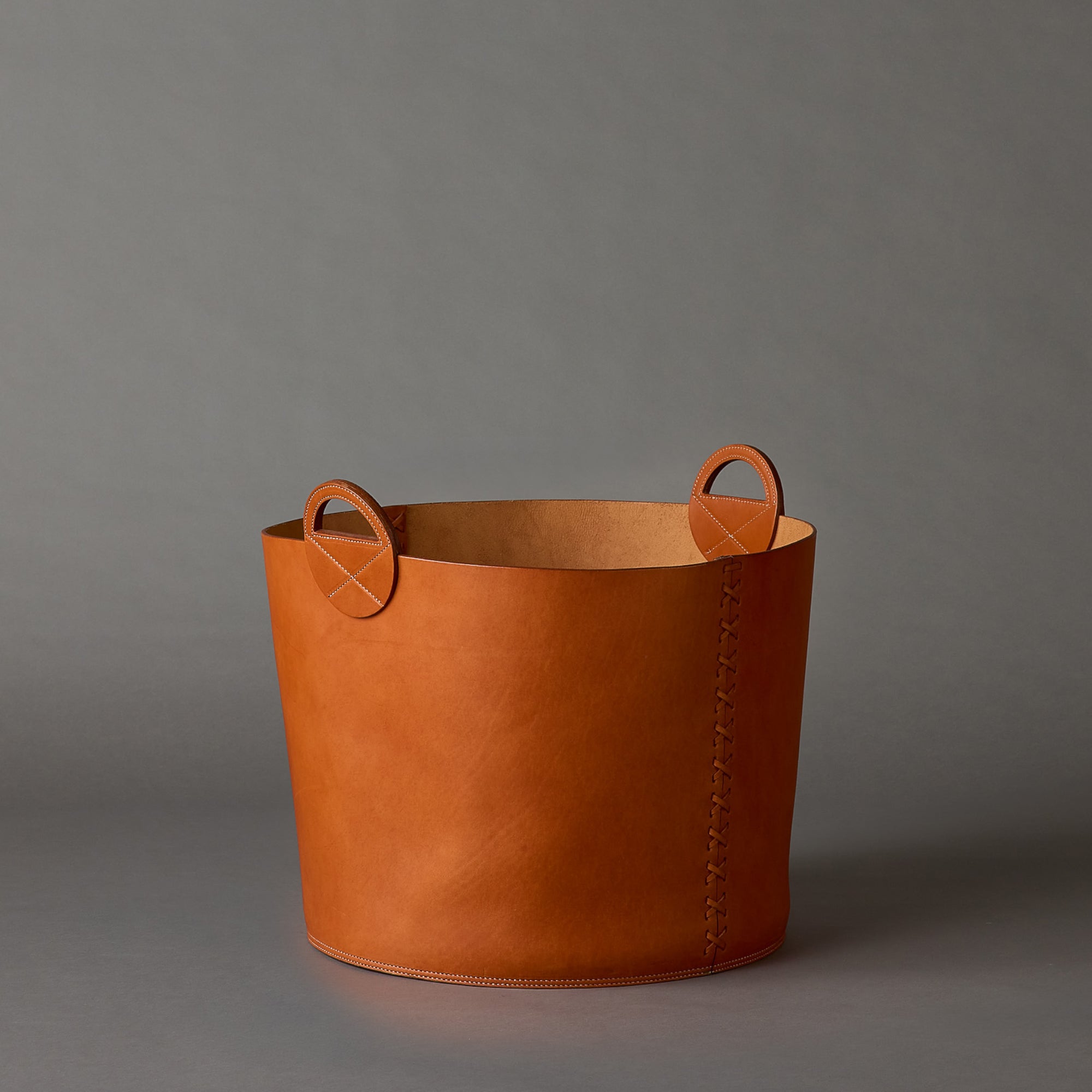 Leather Bushel Basket