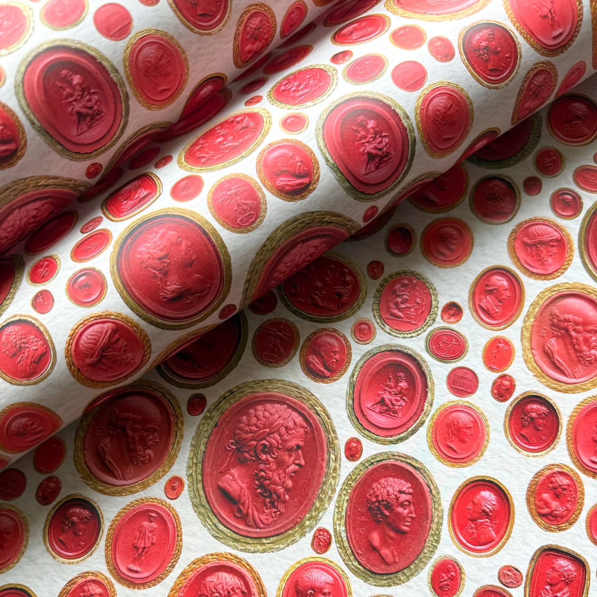 Gift Wrap Sheets | Antique Sulphur Intaglios on Ivory