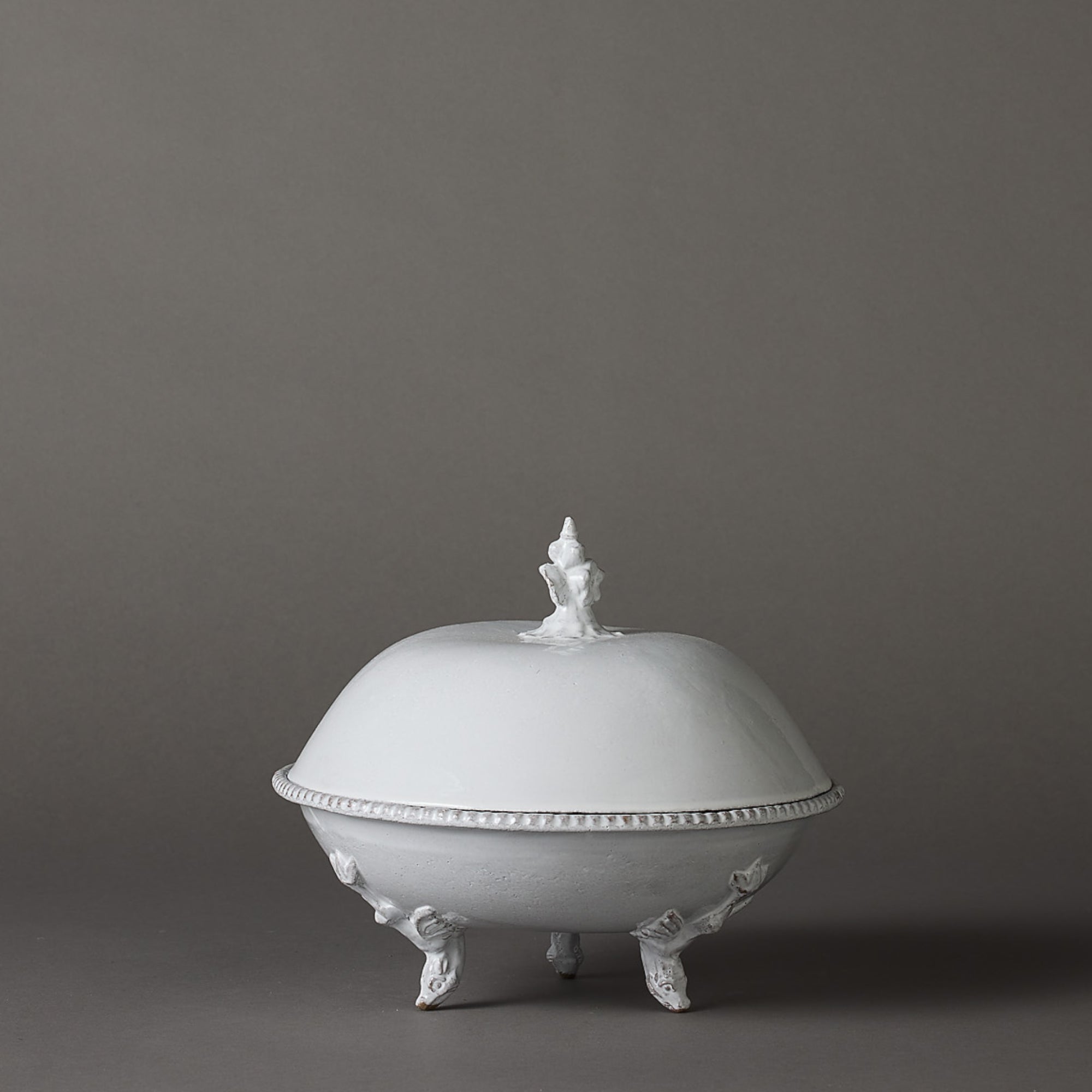 Astier de Villatte | Vegetable Dish with Lid | Dragon