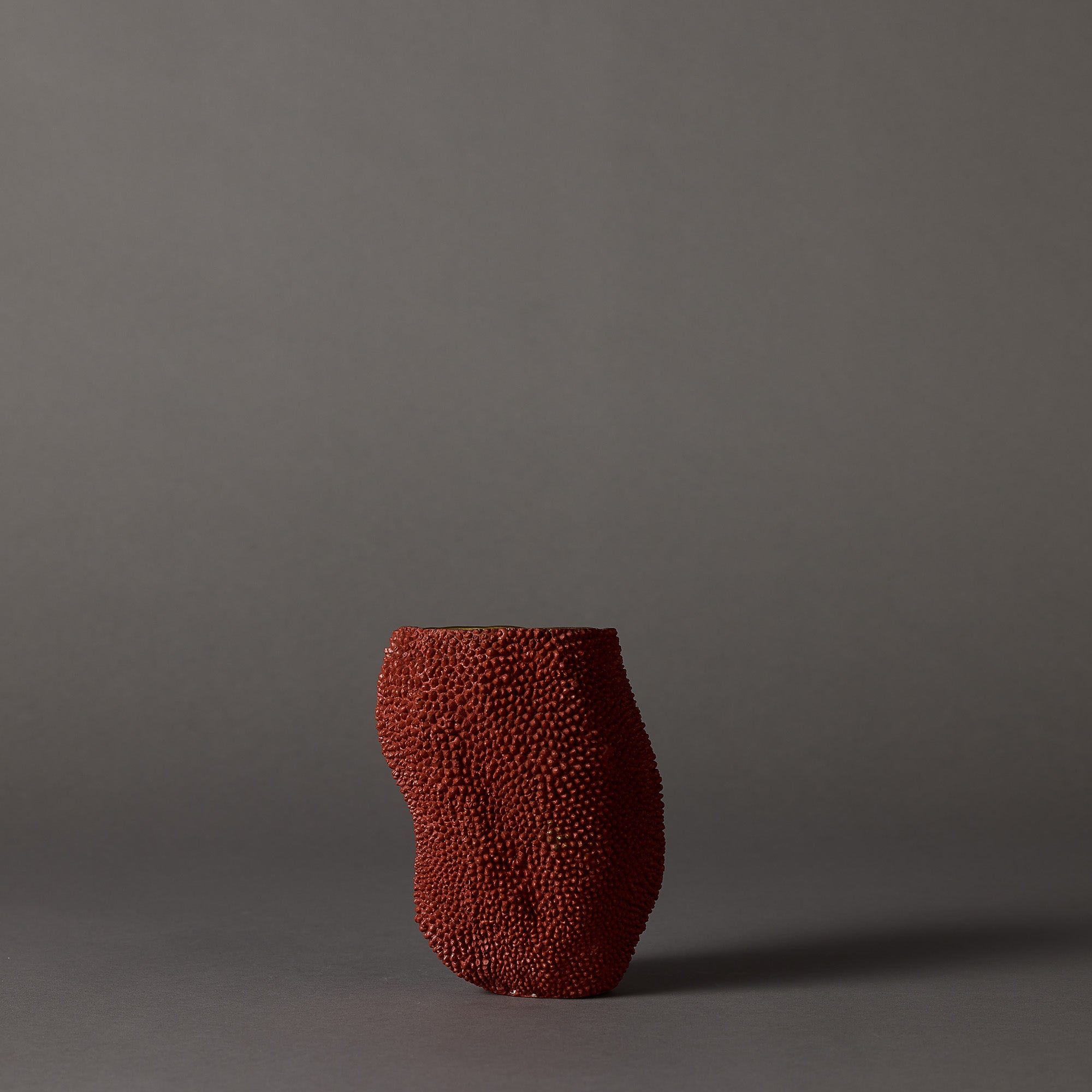 Vintage Coral and Bronze Vase