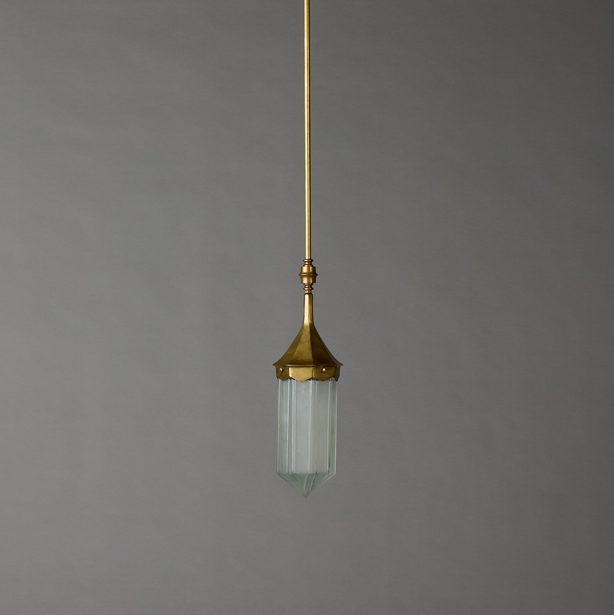 Faceted Glass Iceberg Pendant