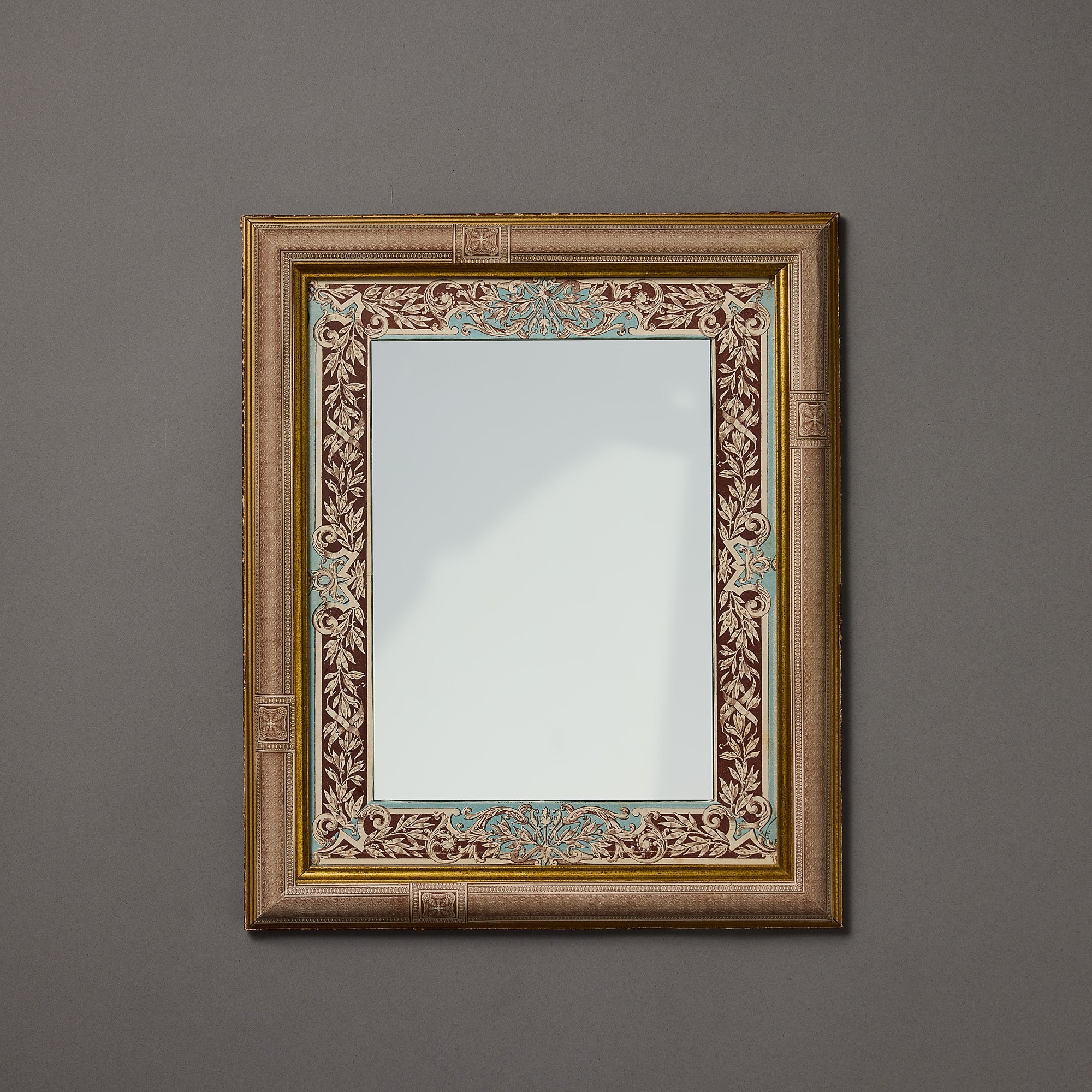 French Wallpaper Framed Mirror | Four