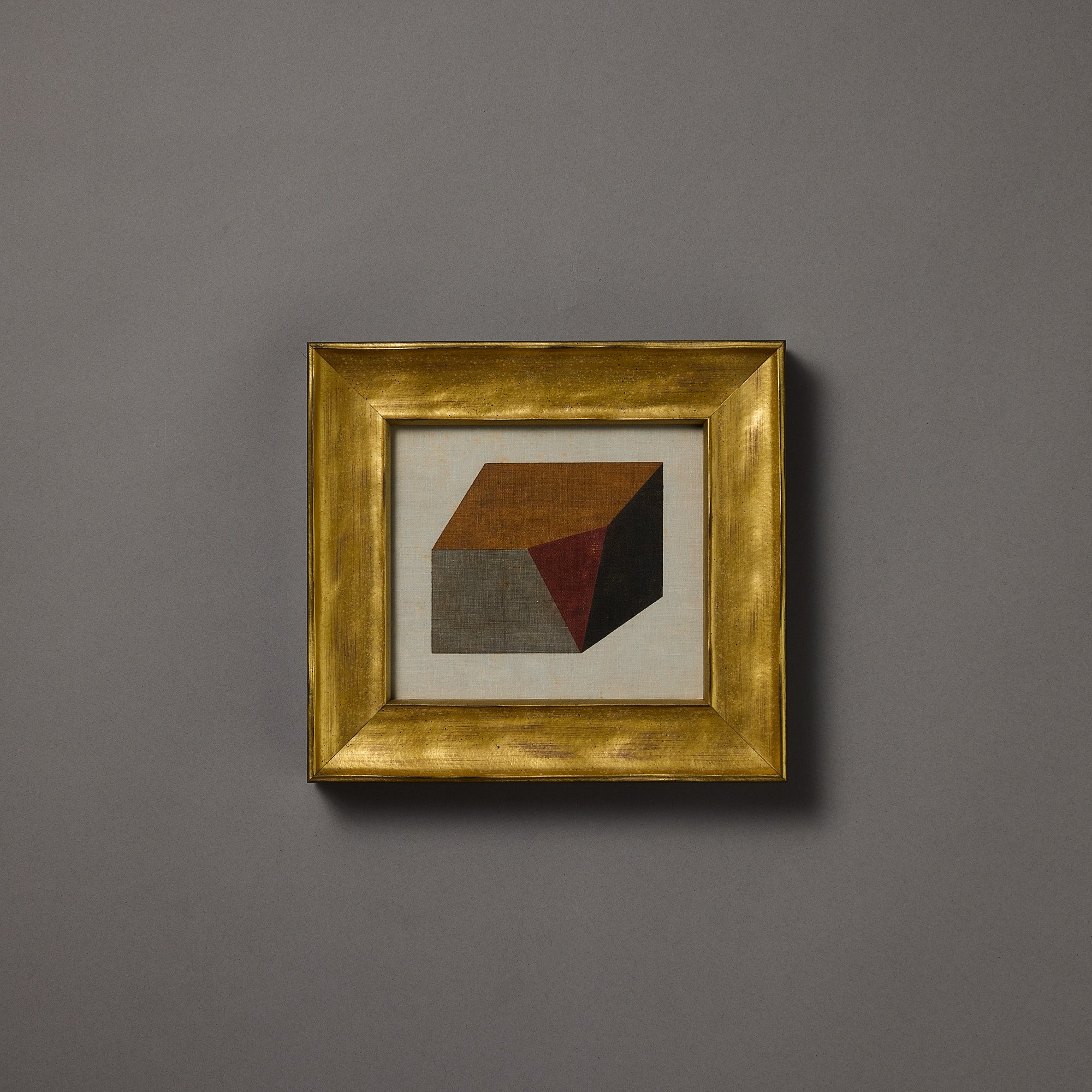 Geometric Form | Folded Volume | Umber | Framed