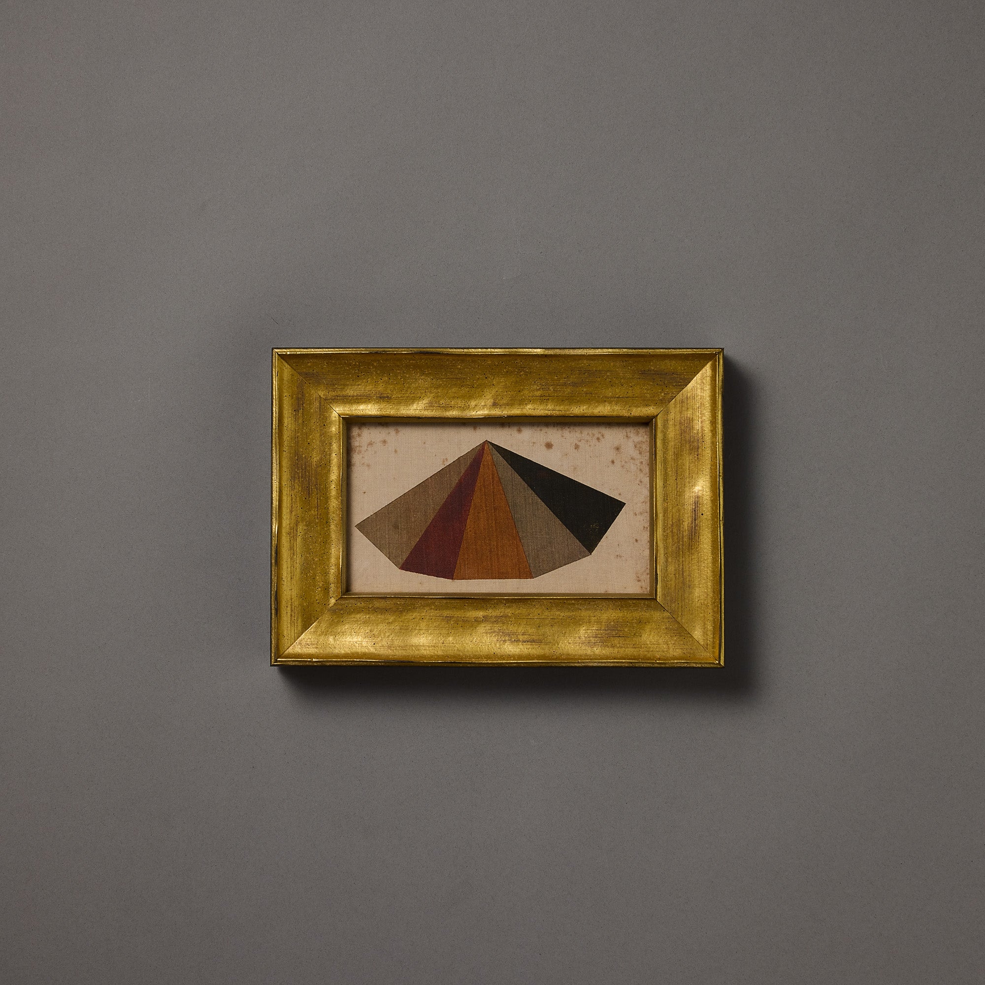 Geometric Form | Radiant Cone | Ochre | Framed