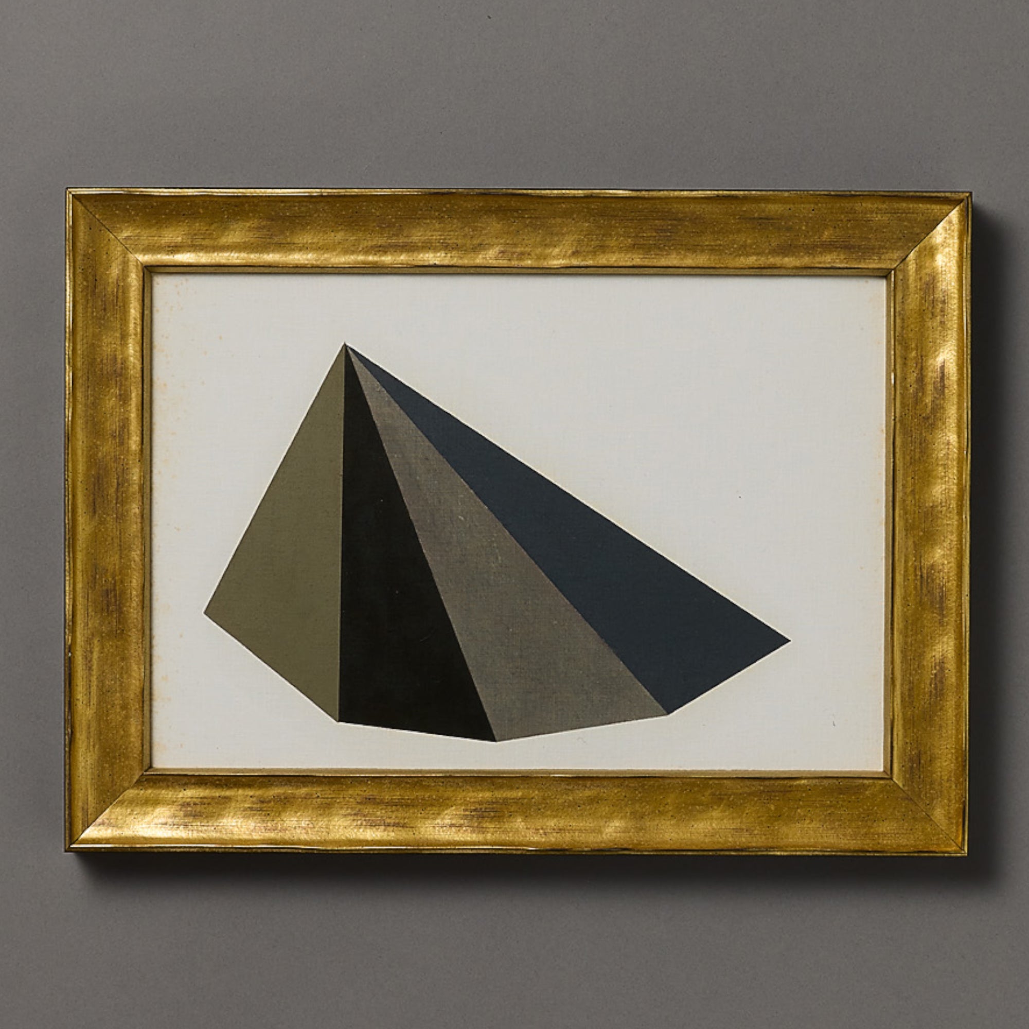 Geometric Form | Radiant Cone | Slate | Framed