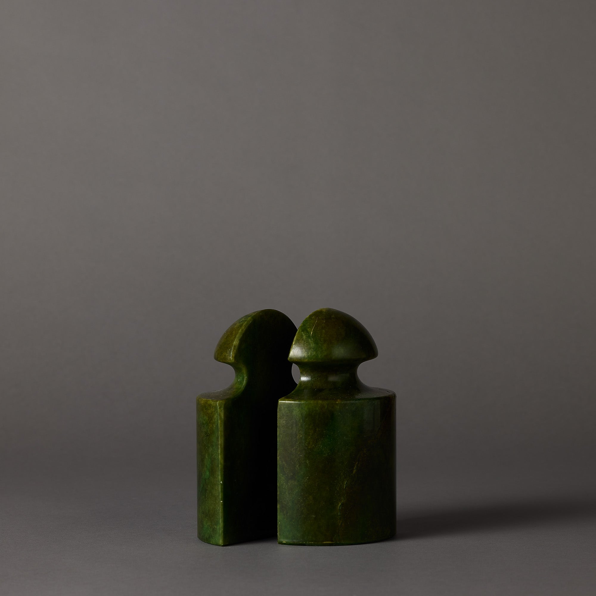 Green Stone Bookends | Pair