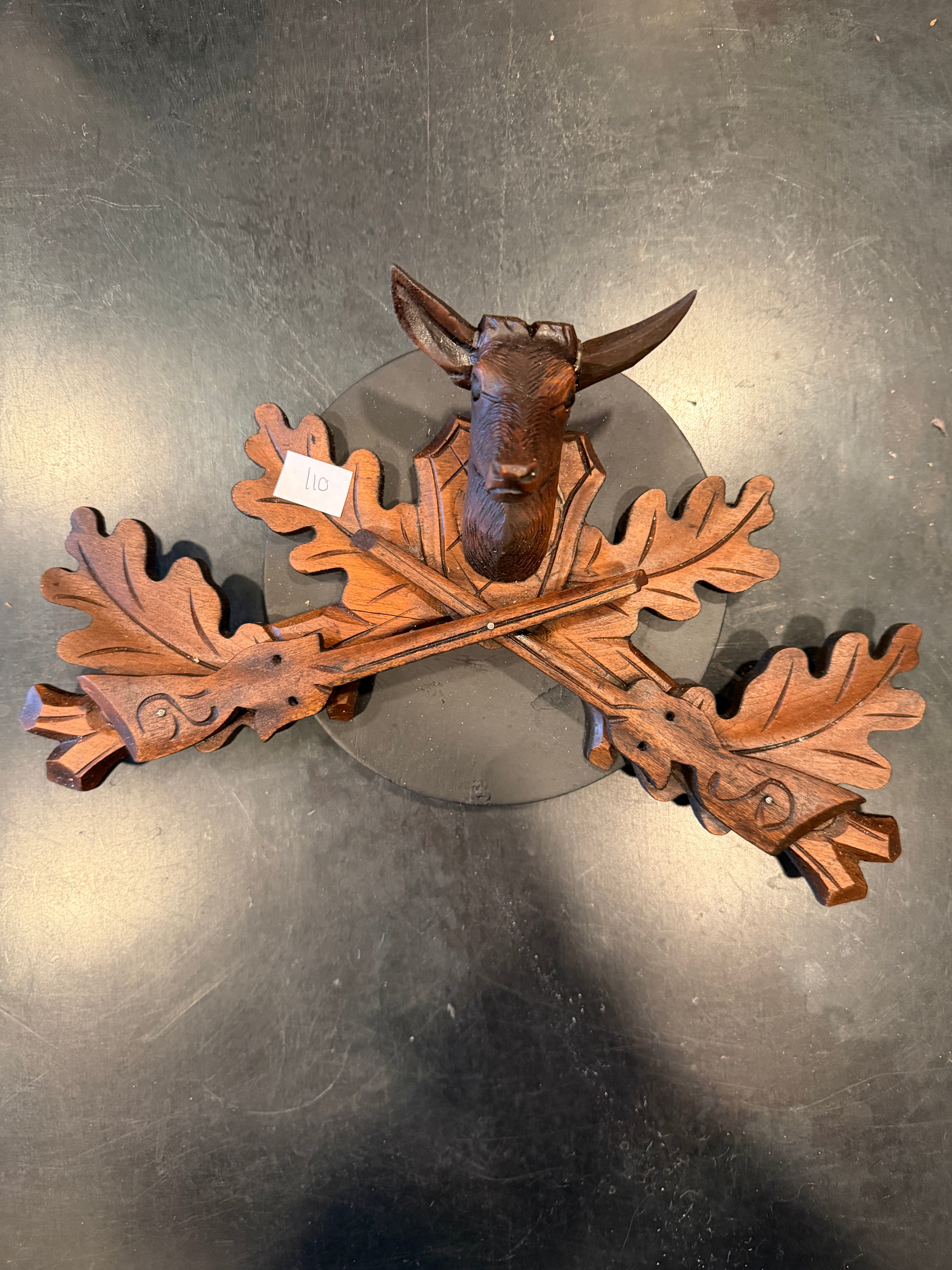 Antique Cuckoo Clock Deer Topper | Mounted