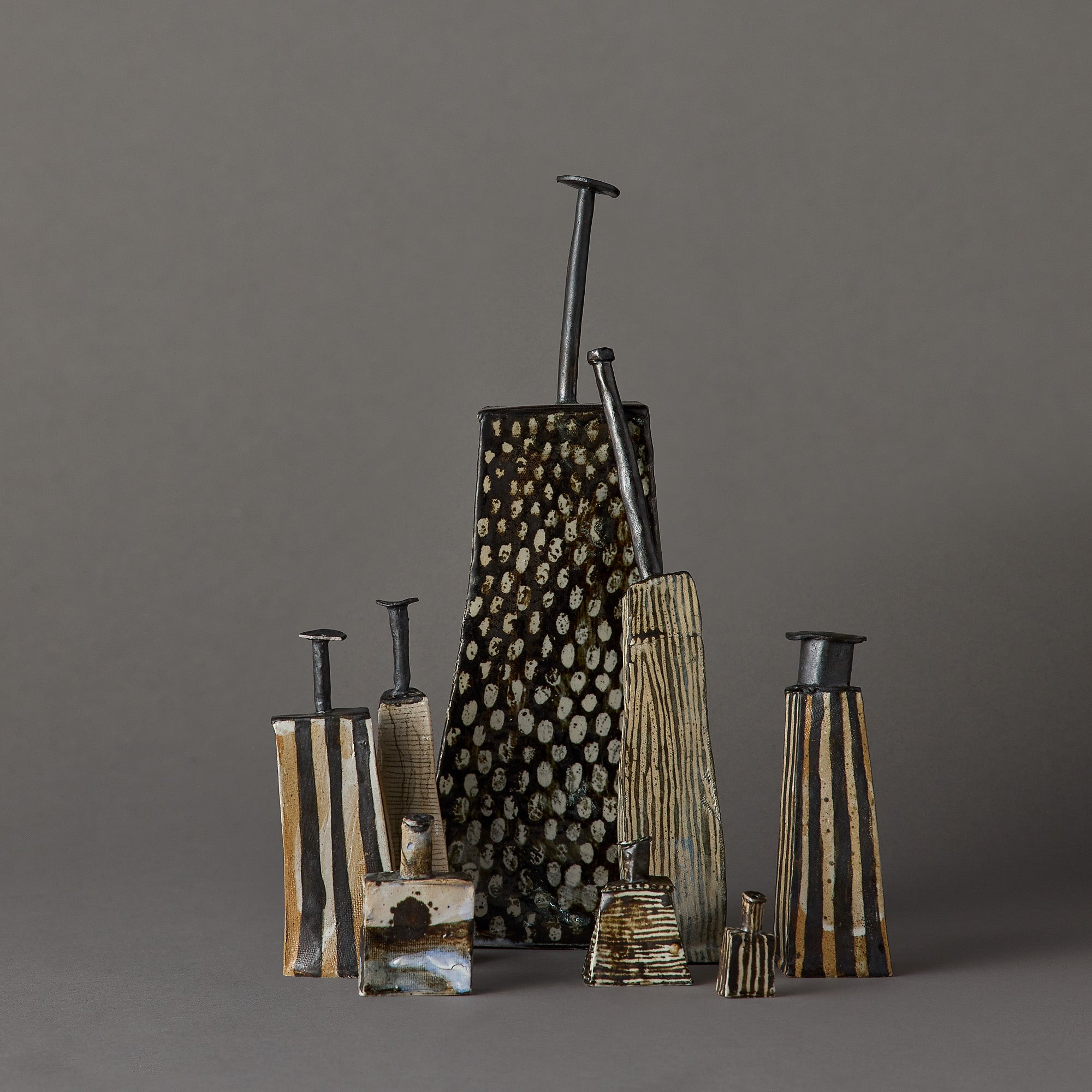 Leslie Scanlon | Large Bottle | Vertical Stripes