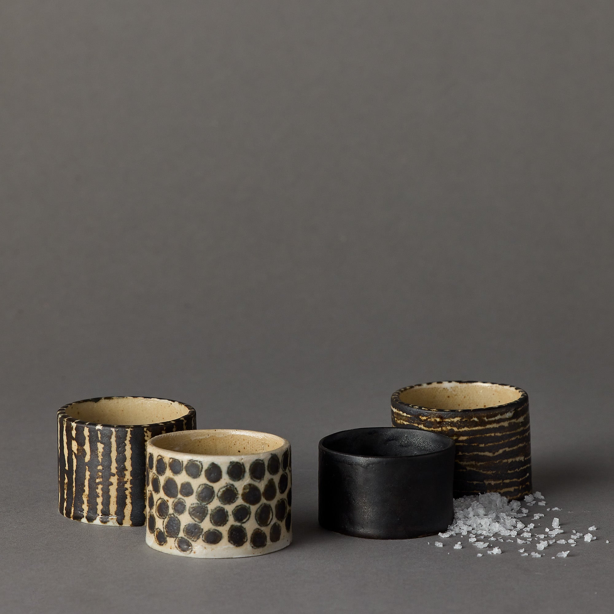 Leslie Scanlon | Large Salt Cellar | Dark Dots