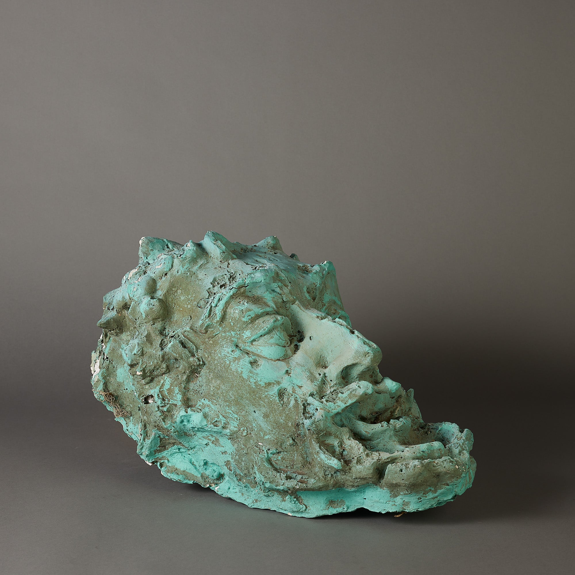 Patinated Plaster Head | Verdigris Finish