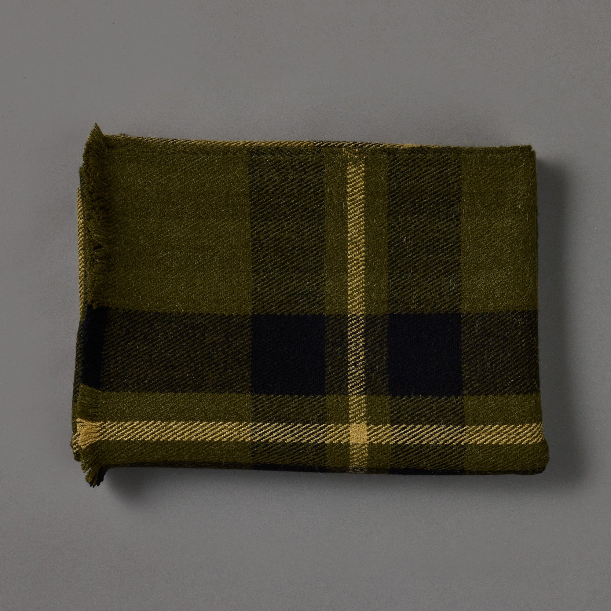 Highland Plaid Camel Hair Throw