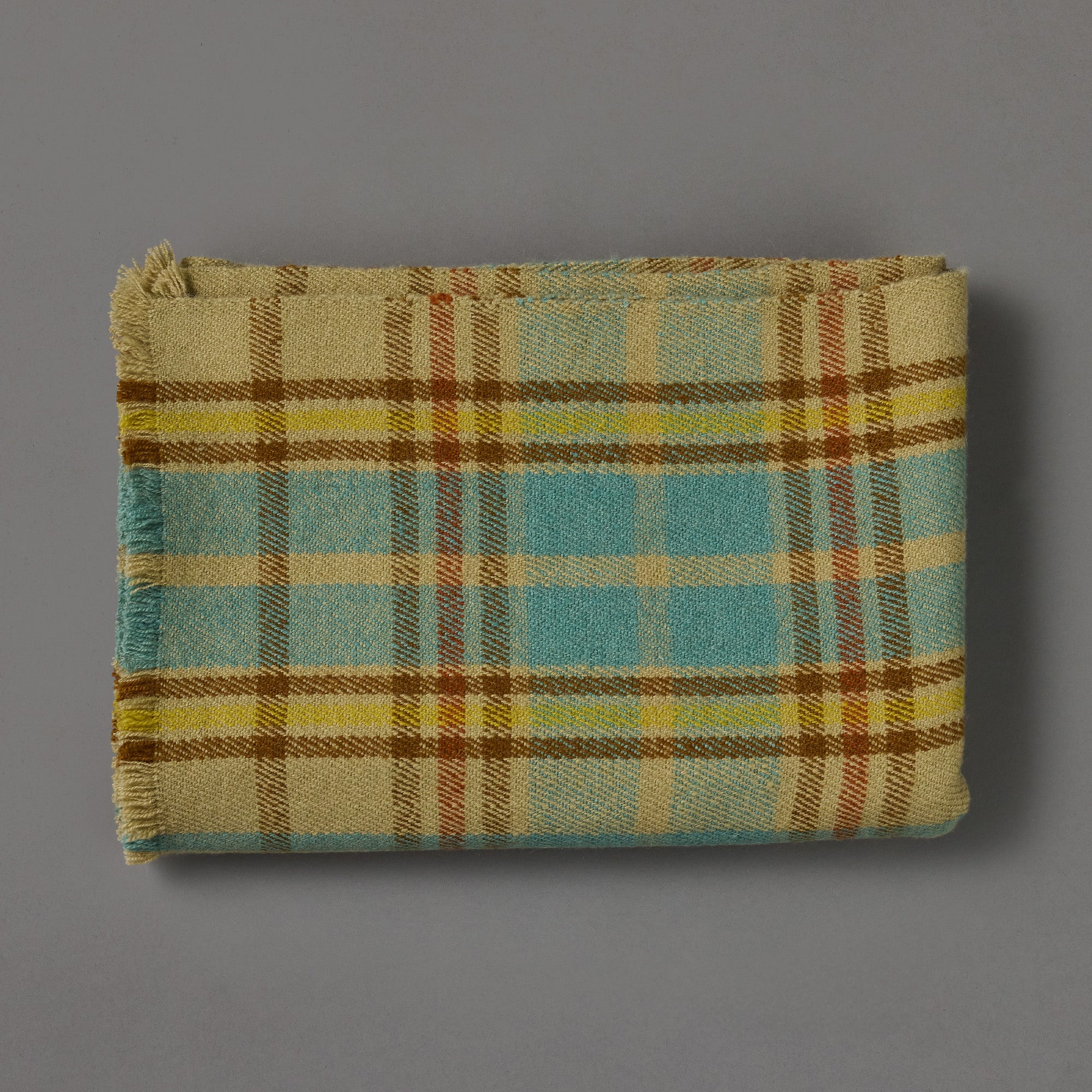 Horizon Plaid Camel Hair Throw