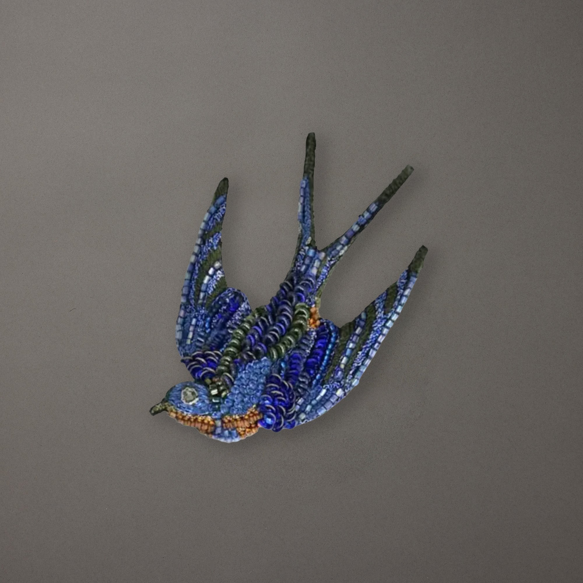 Singing Swallow Brooch Pin