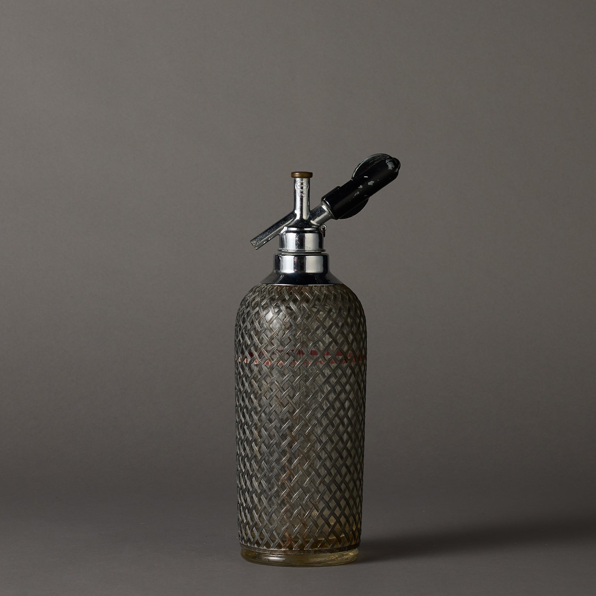 Vintage Metal Mesh Seltzer Bottle
