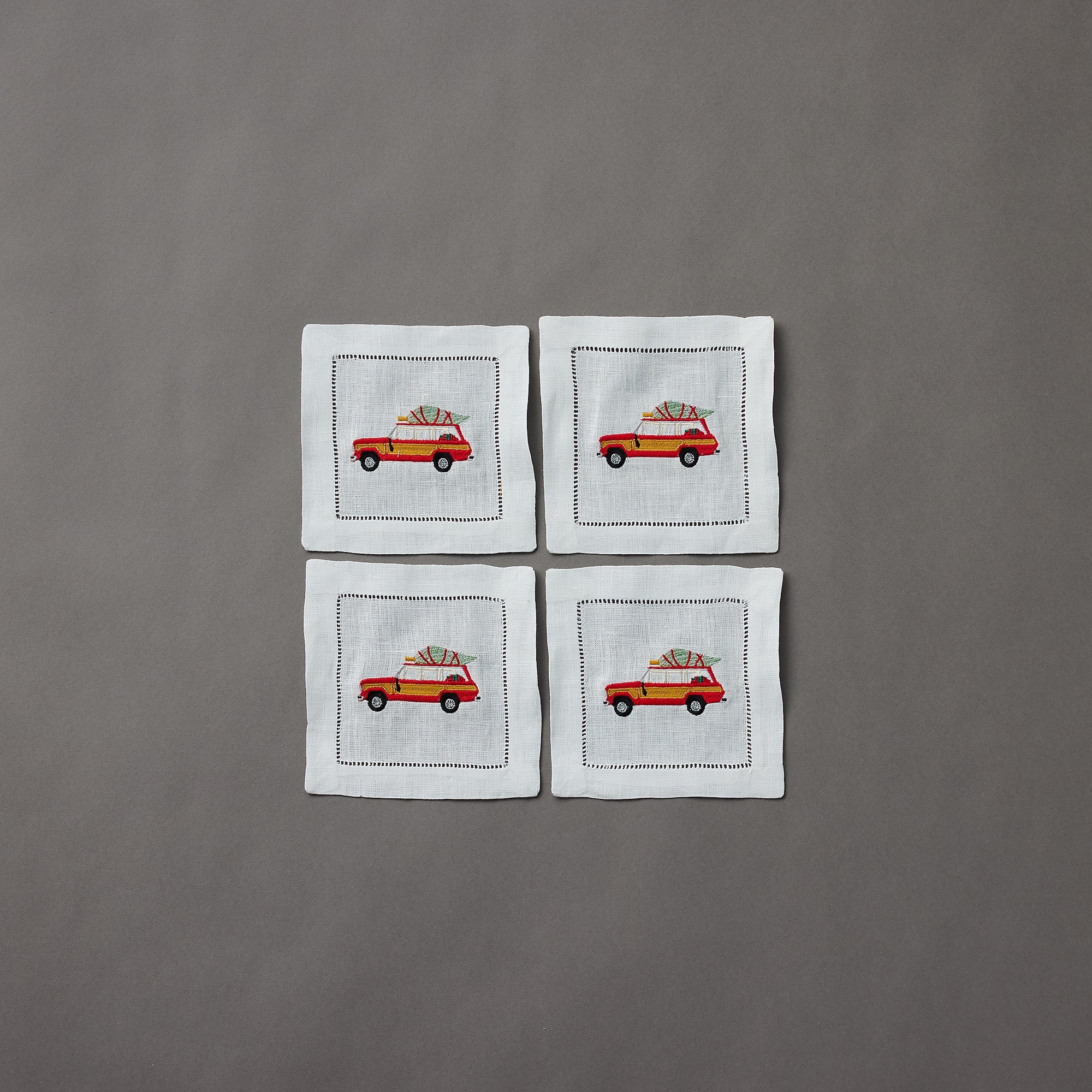 Woody Tree Cocktail Napkins | Set of 4
