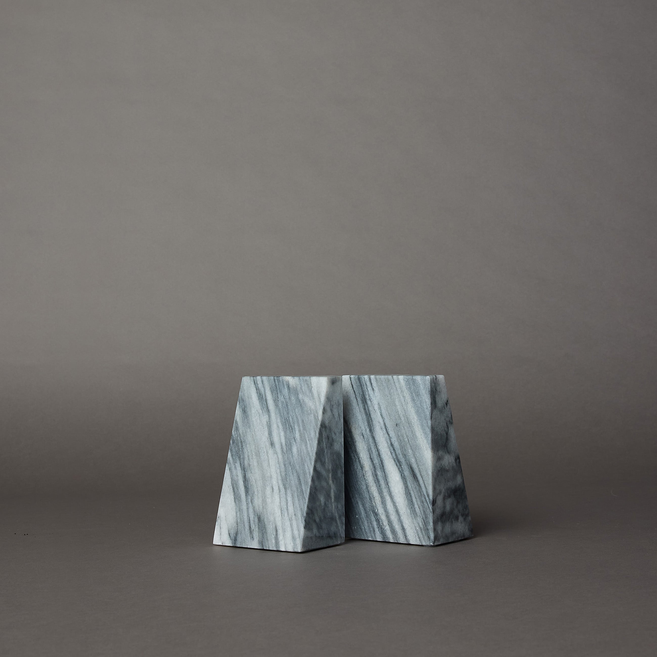 Zeus Marble Bookends
